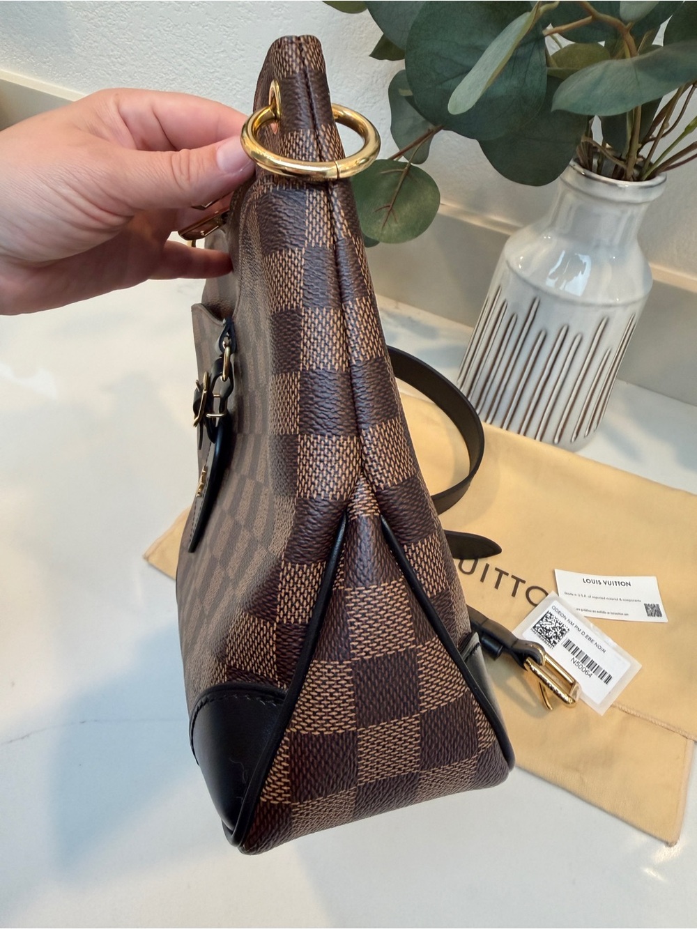 Lous Vuitton Odeon PM in Damier Ebene with Black Trim - Picture 8 of 16